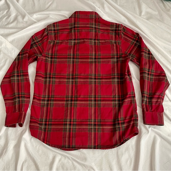 Lauren Ralph Lauren Cotton Plaid Red Button Up Top Size Medium - Picture 2 of 6